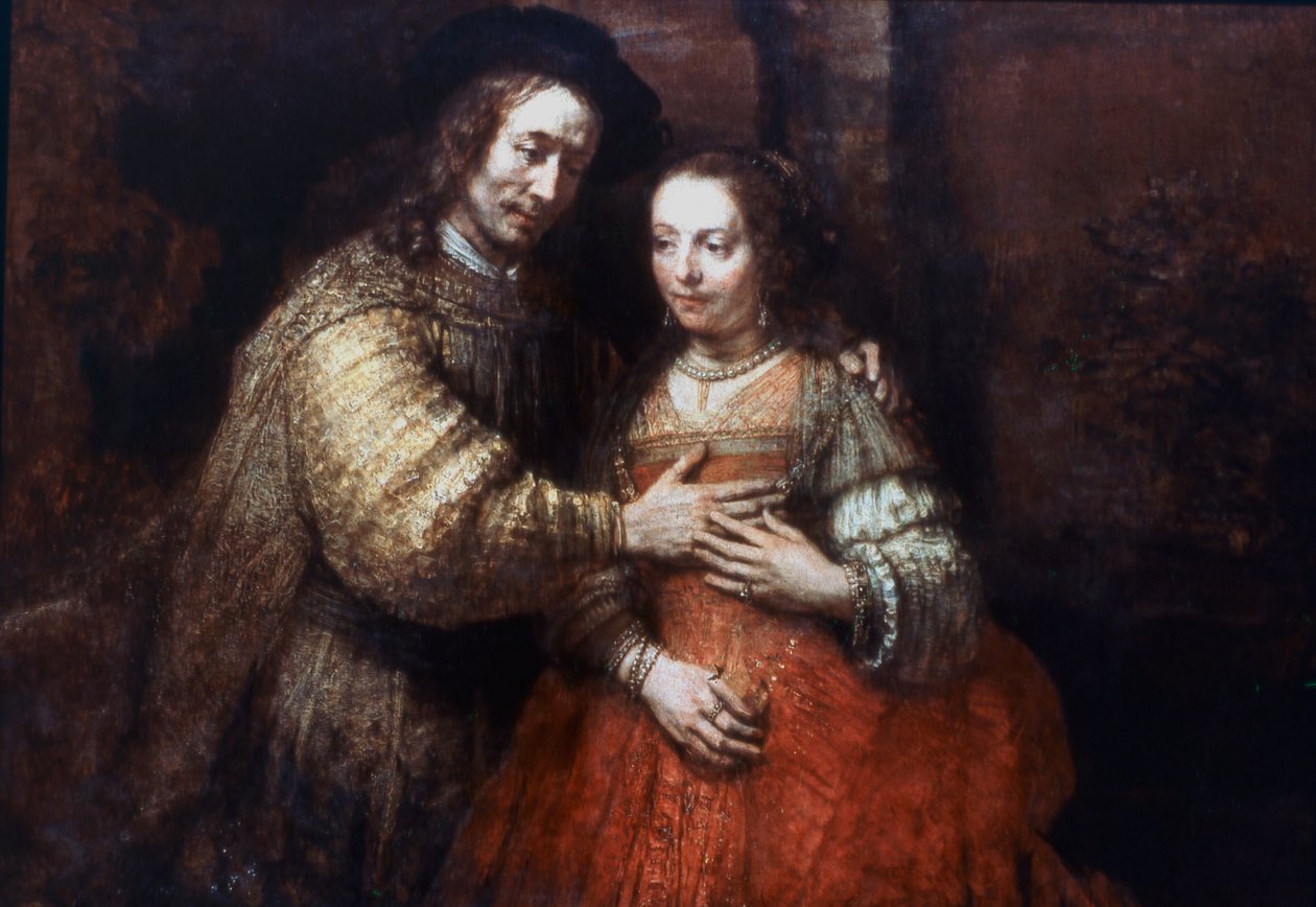 A zsidó menyasszony, A szerető pár, 1667 alkotó: Rembrandt van Rijn