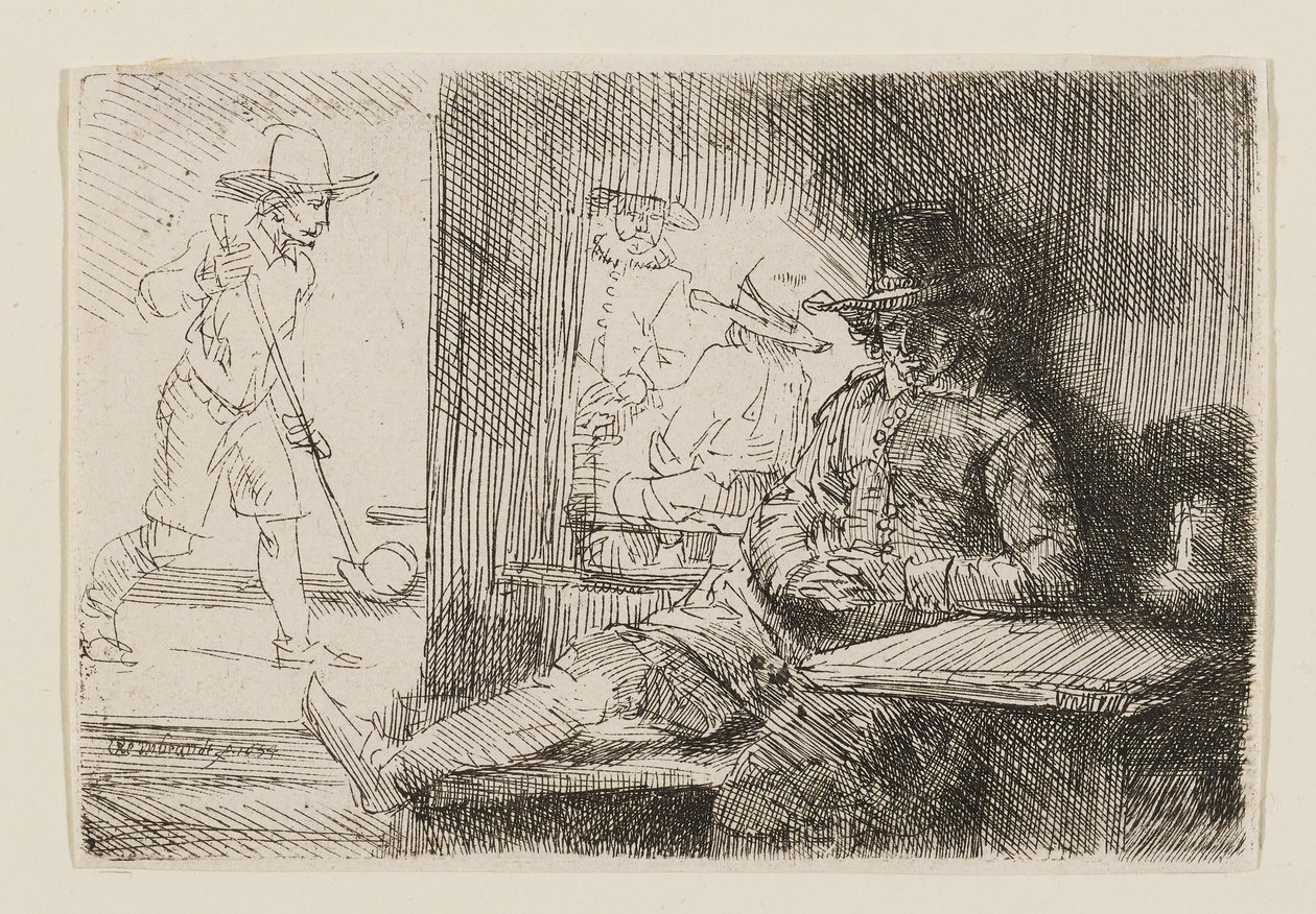 A Kolf-lejátszó alkotó: Rembrandt van Rijn