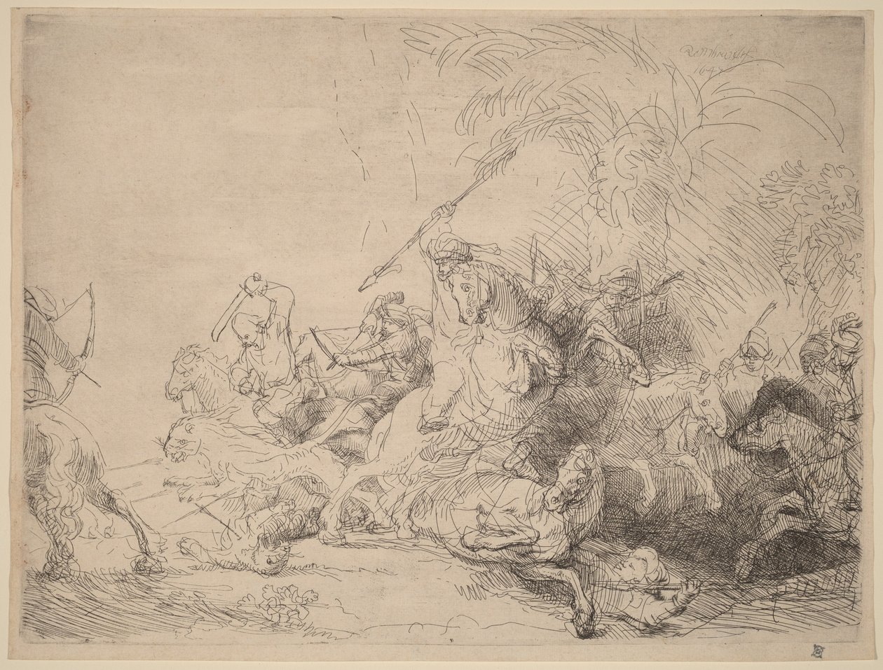 A nagy oroszlánvadászat alkotó: Rembrandt van Rijn