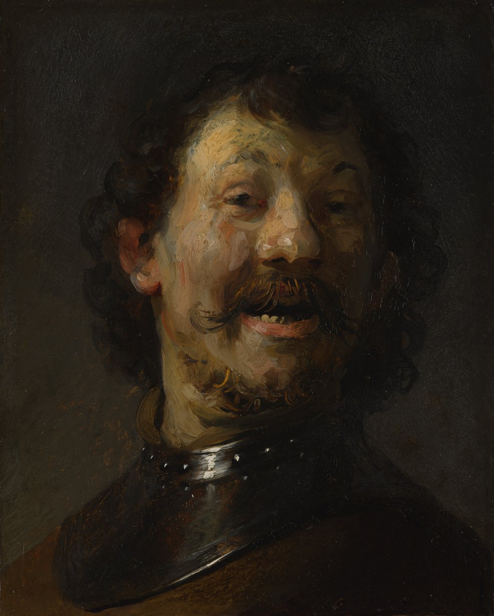 The Laughing Man, 1629-1630 körül (olaj, réz a panelen) alkotó: Rembrandt van Rijn