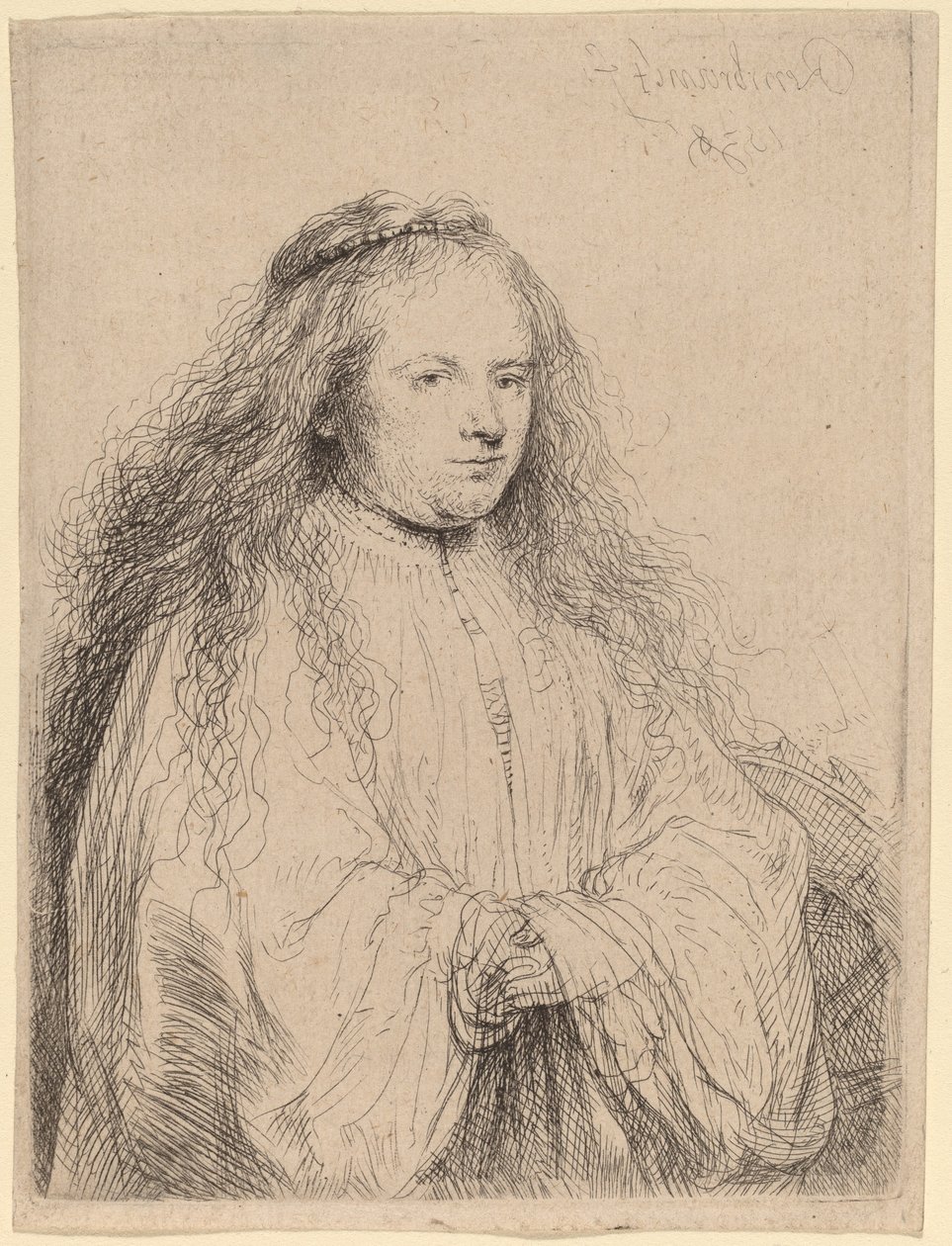 A kis zsidó menyasszony, Saskia, mint Szent Katalin, 1638. alkotó: Rembrandt van Rijn