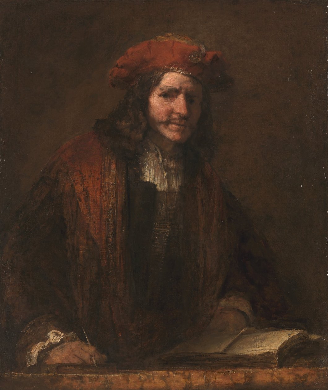 A vörös sapkás ember c. 1660 alkotó: Rembrandt van Rijn