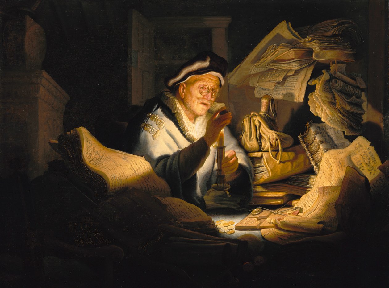 Példabeszéd a gazdag bolondról, 1627. alkotó: Rembrandt van Rijn