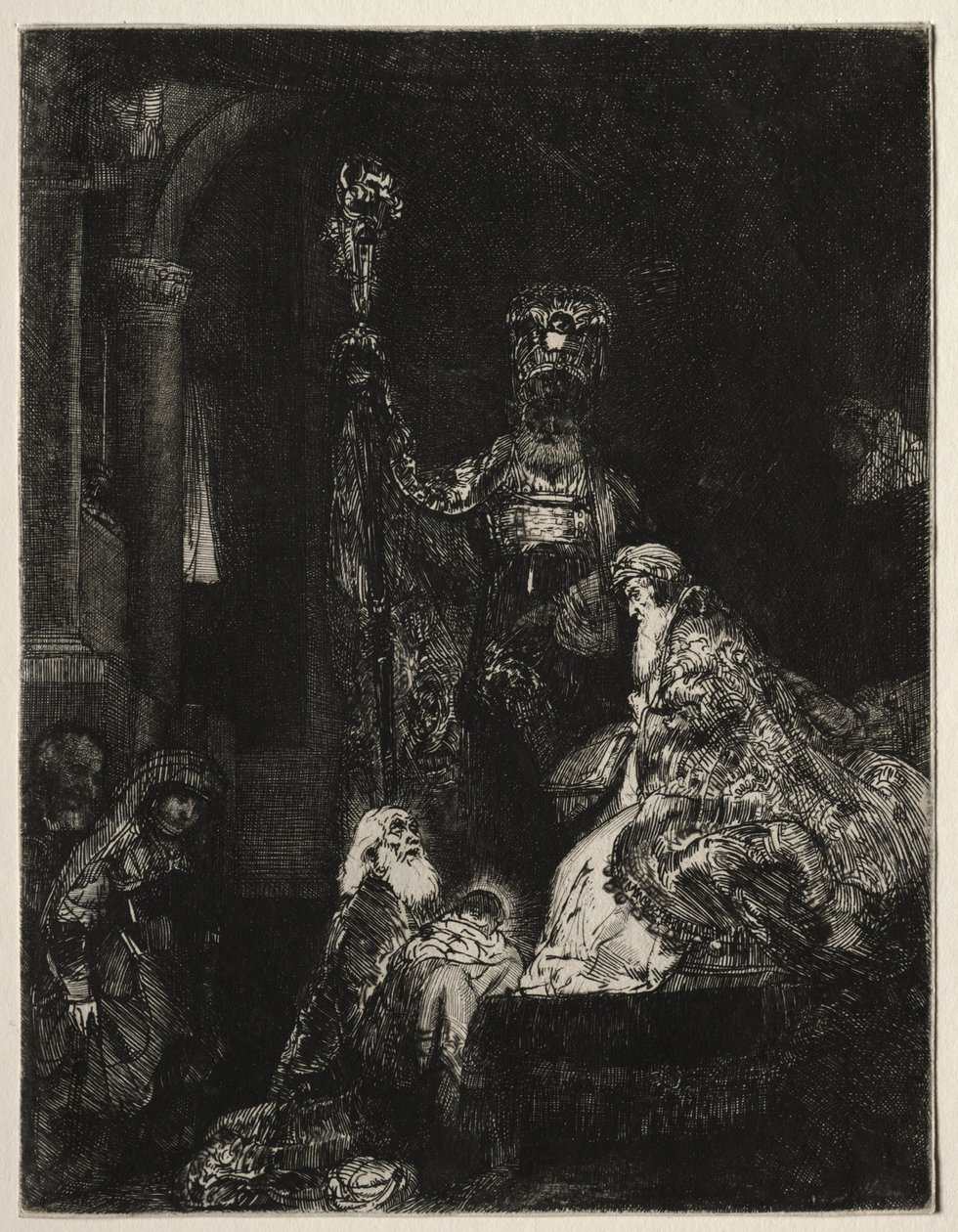 Bemutató a templomban alkotó: Rembrandt van Rijn