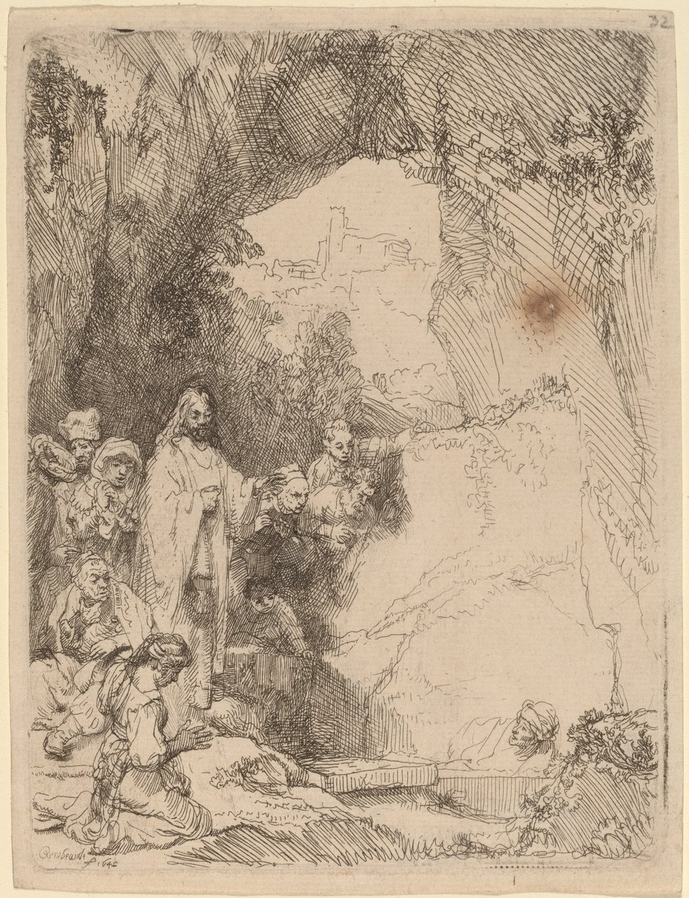 Lázár feltámasztása: Kistányér alkotó: Rembrandt van Rijn
