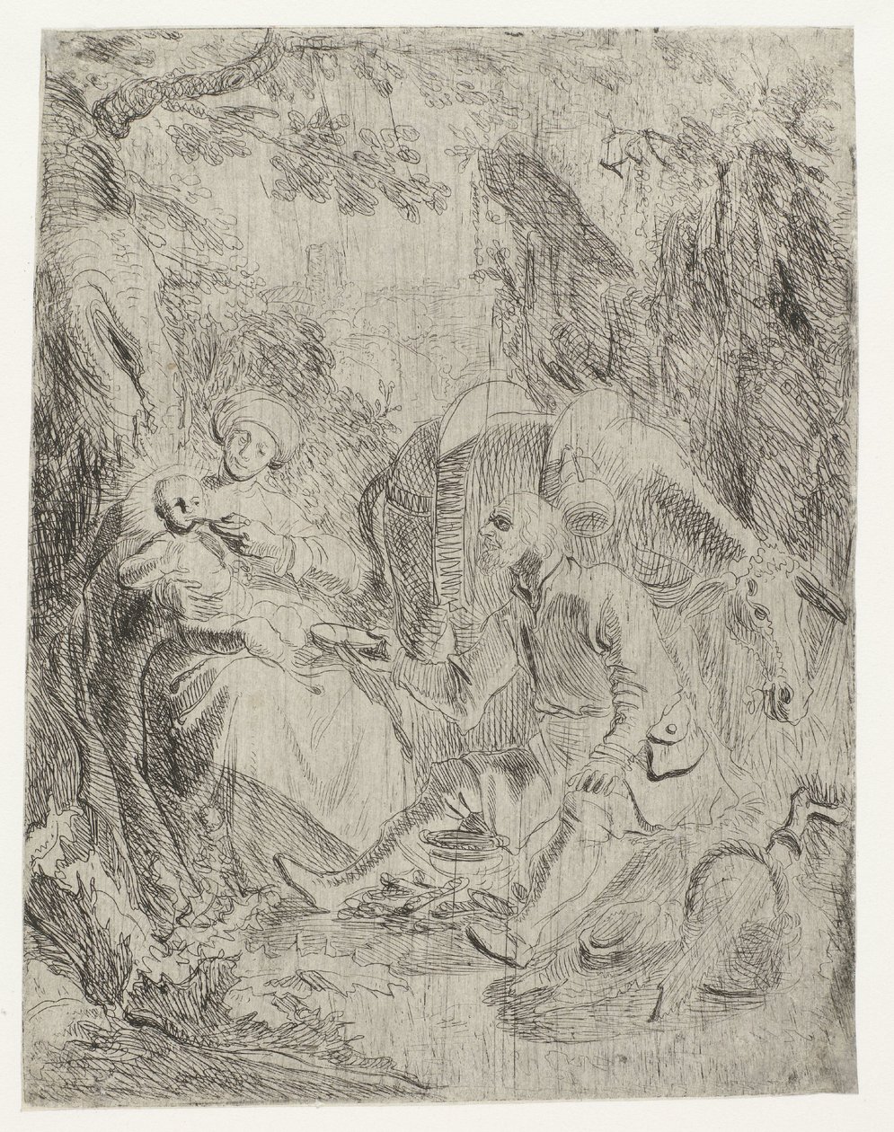 A többi rész: A menekülés Egyiptomba alkotó: Rembrandt van Rijn