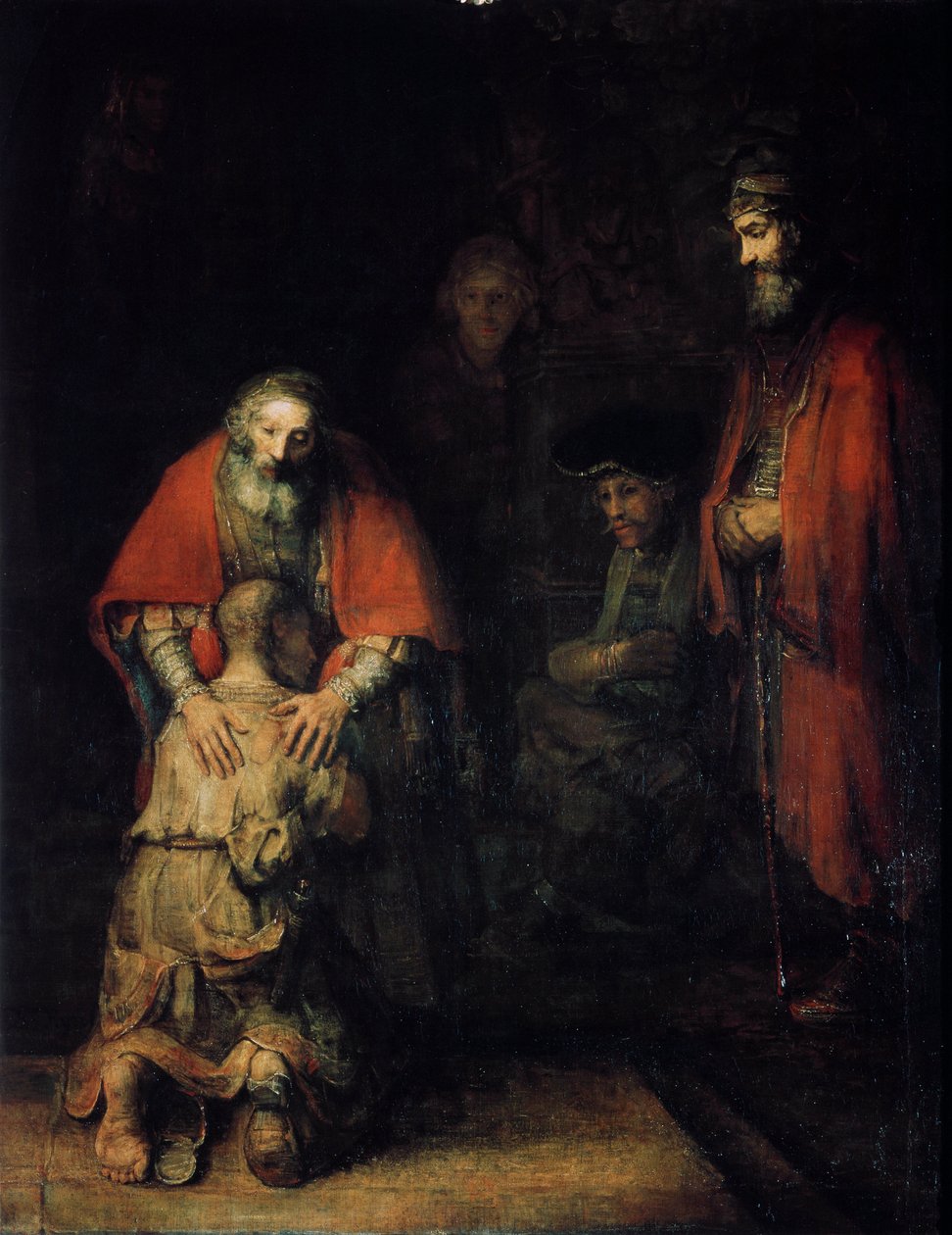 A tékozló fiú visszatérése, 1668 alkotó: Rembrandt van Rijn