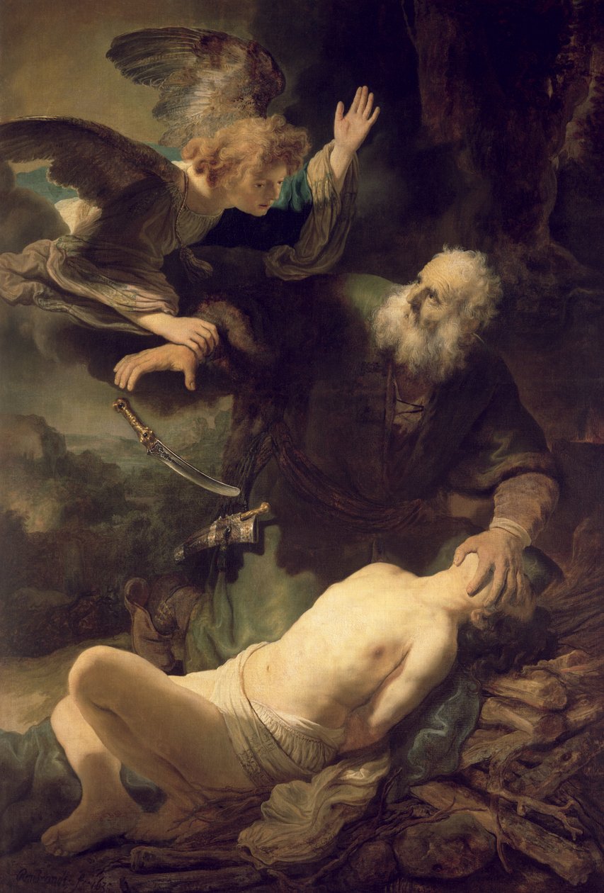 Ábrahám áldozata, 1635 alkotó: Rembrandt van Rijn