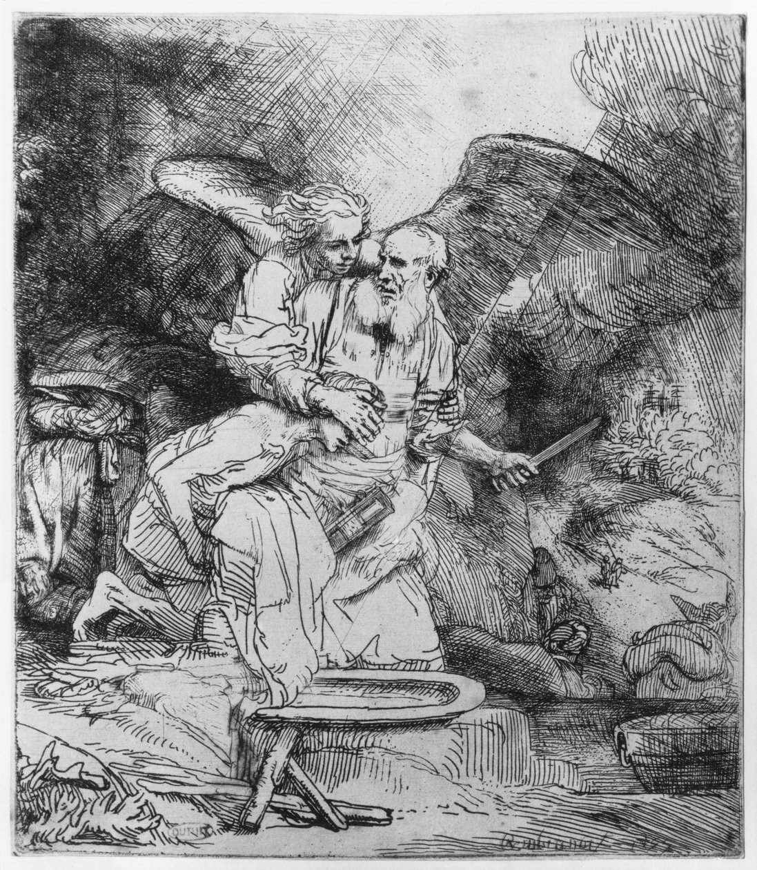 Ábrahám áldozata, 1645 alkotó: Rembrandt van Rijn