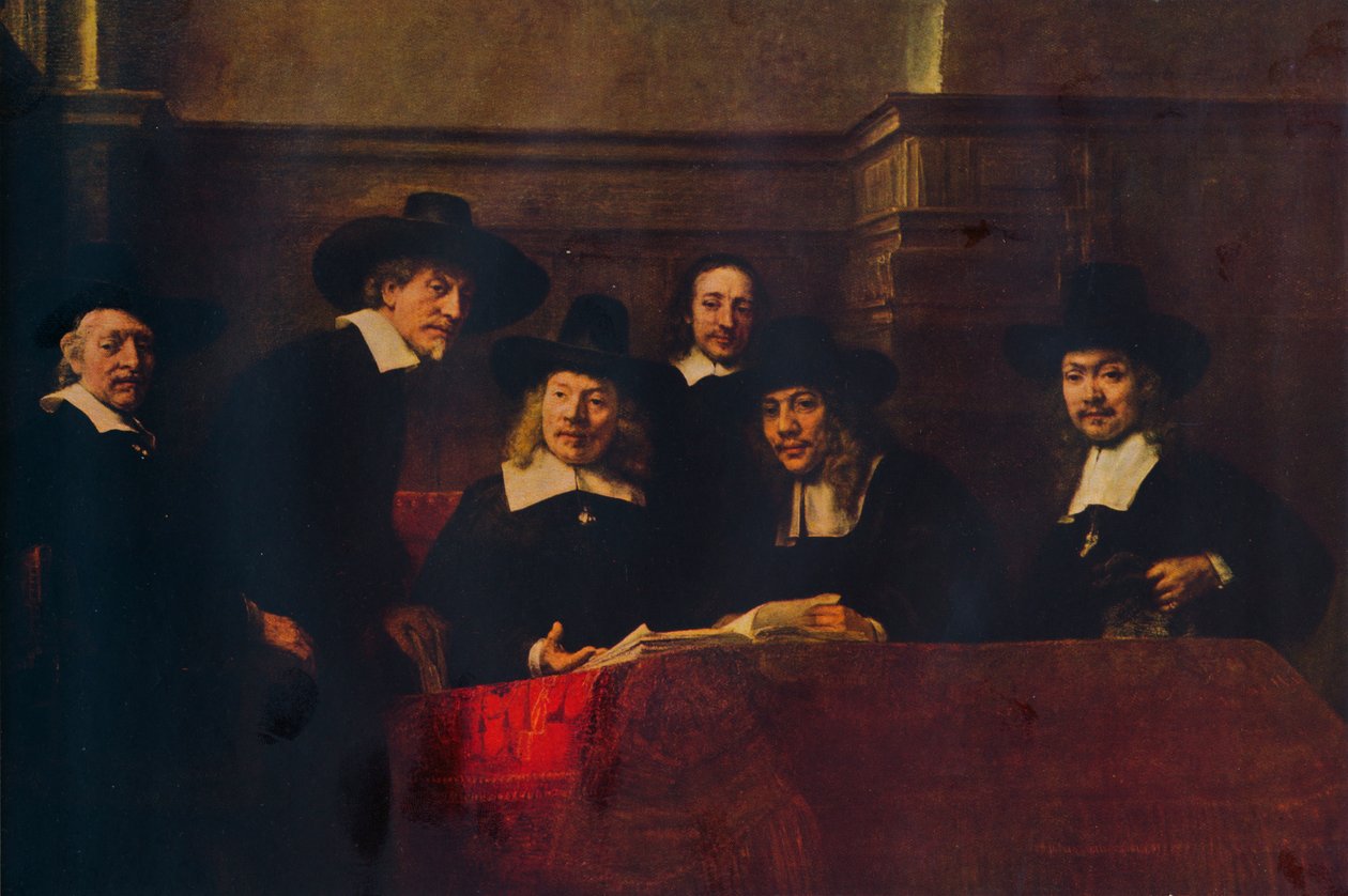A mintavételi tisztviselők, 1662, 1938. alkotó: Rembrandt van Rijn