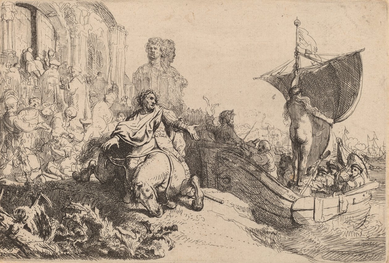A szerencsehajó, 1633. alkotó: Rembrandt van Rijn
