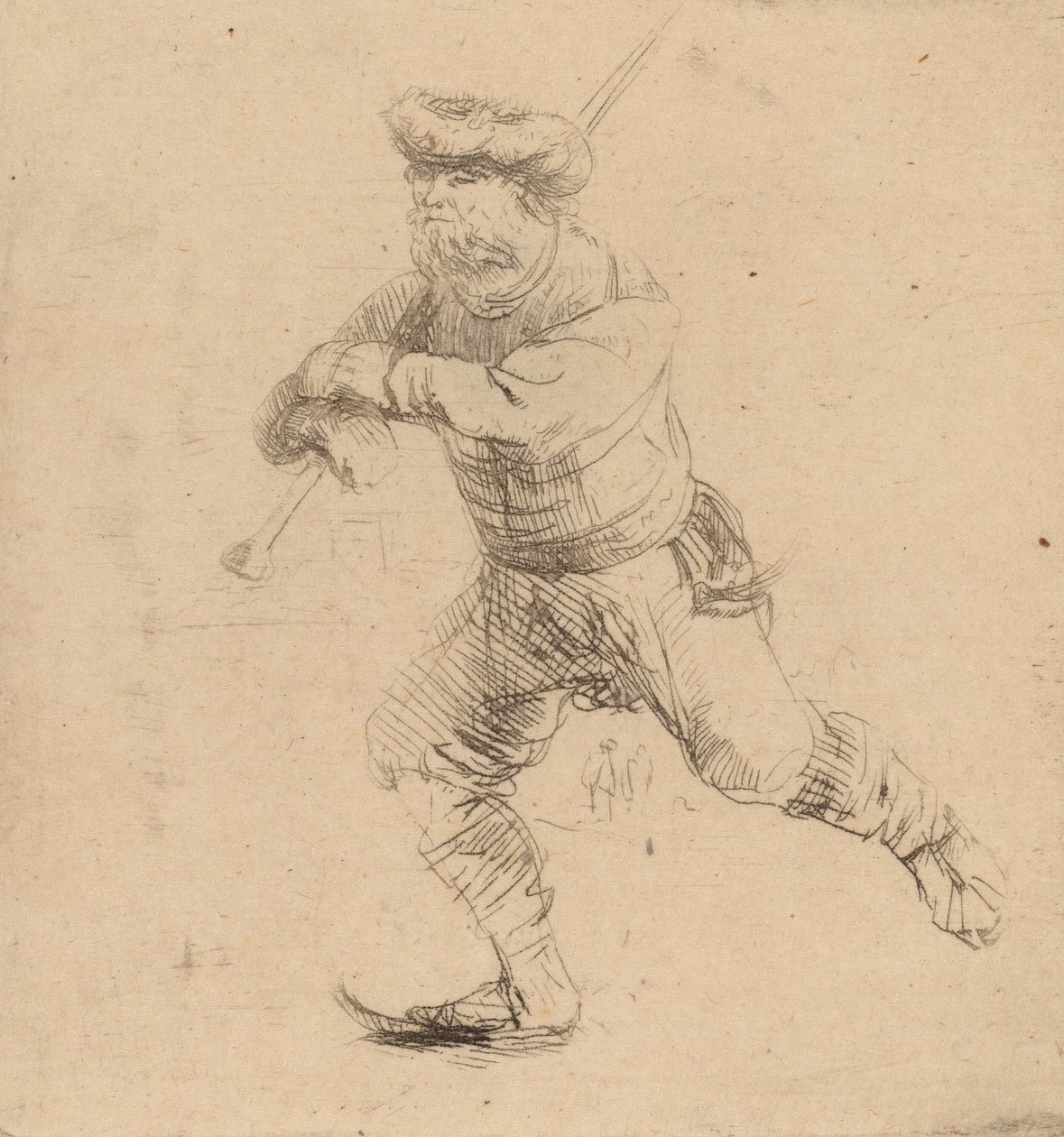 A korcsolyázó c. 1639. alkotó: Rembrandt van Rijn