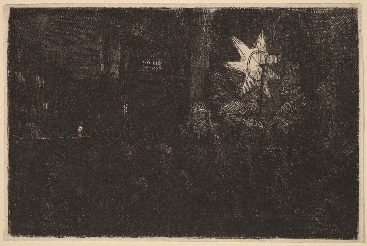 A királyok csillaga: egy éjszakai darab alkotó: Rembrandt van Rijn