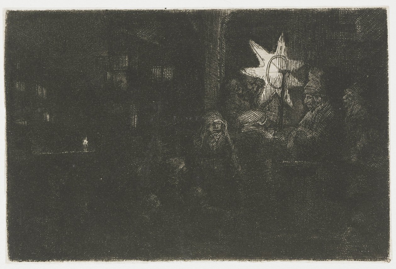 A királyok csillaga: éjszakai darab alkotó: Rembrandt van Rijn