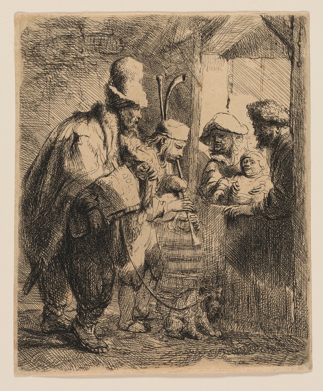 A Sétáló zenészek alkotó: Rembrandt van Rijn