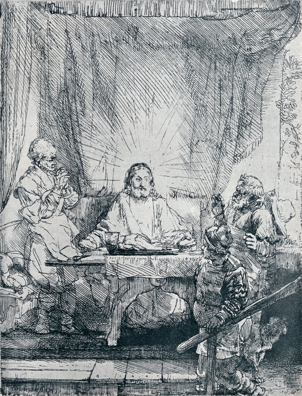 Vacsora Emmausban, 1654, 1903 alkotó: Rembrandt van Rijn
