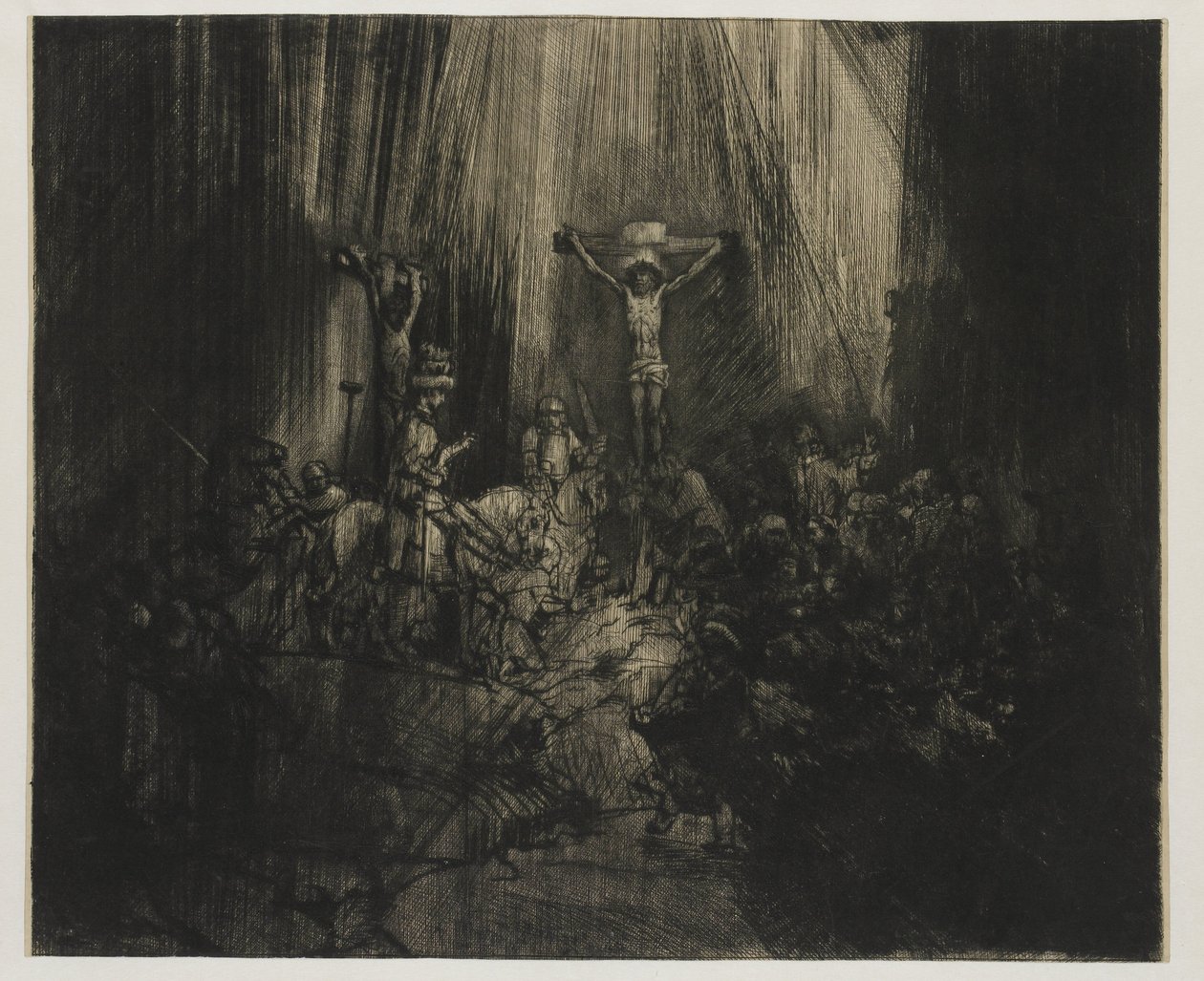 A három kereszt A két tolvaj között keresztre feszített Krisztus: „A három kereszt” alkotó: Rembrandt van Rijn
