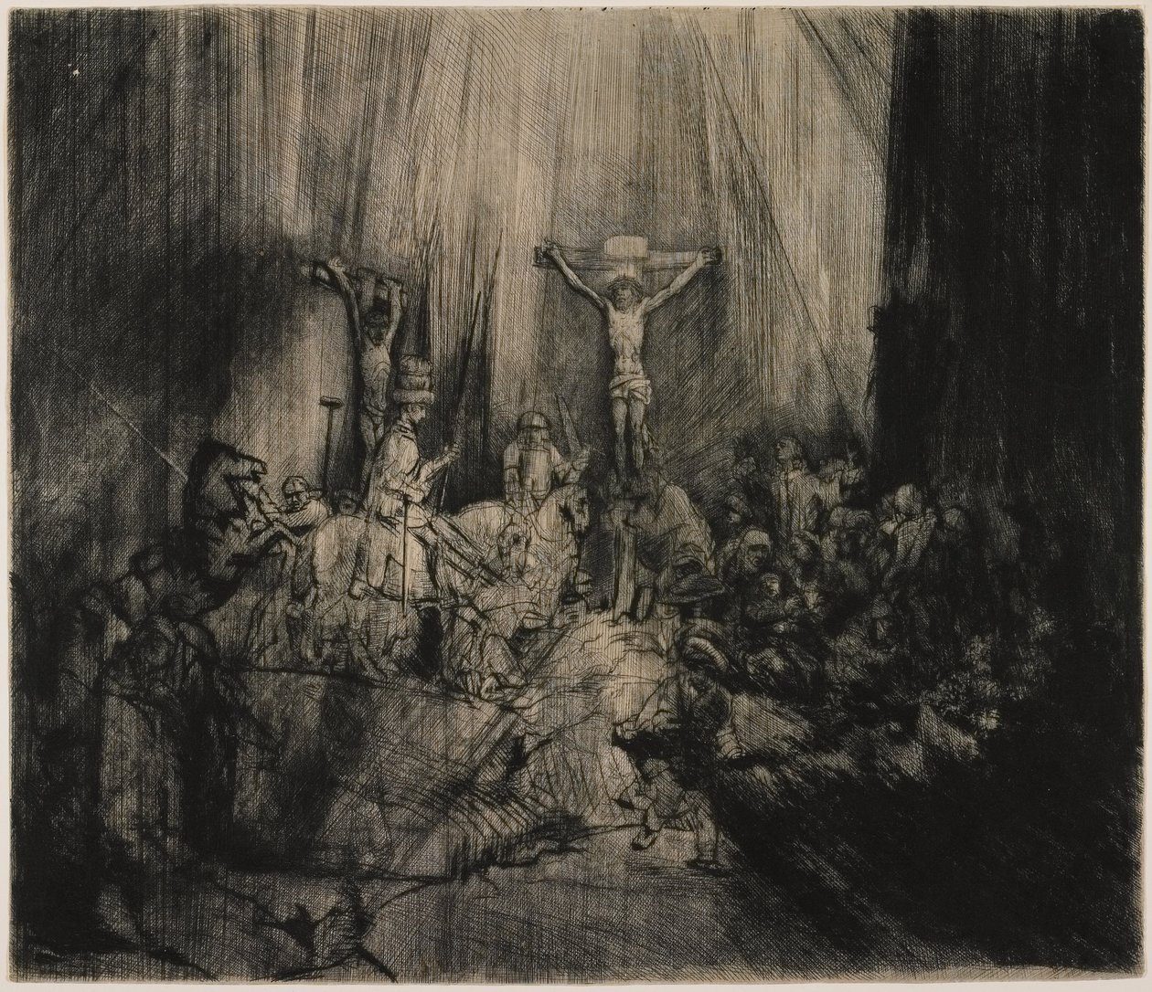 A három kereszt alkotó: Rembrandt van Rijn