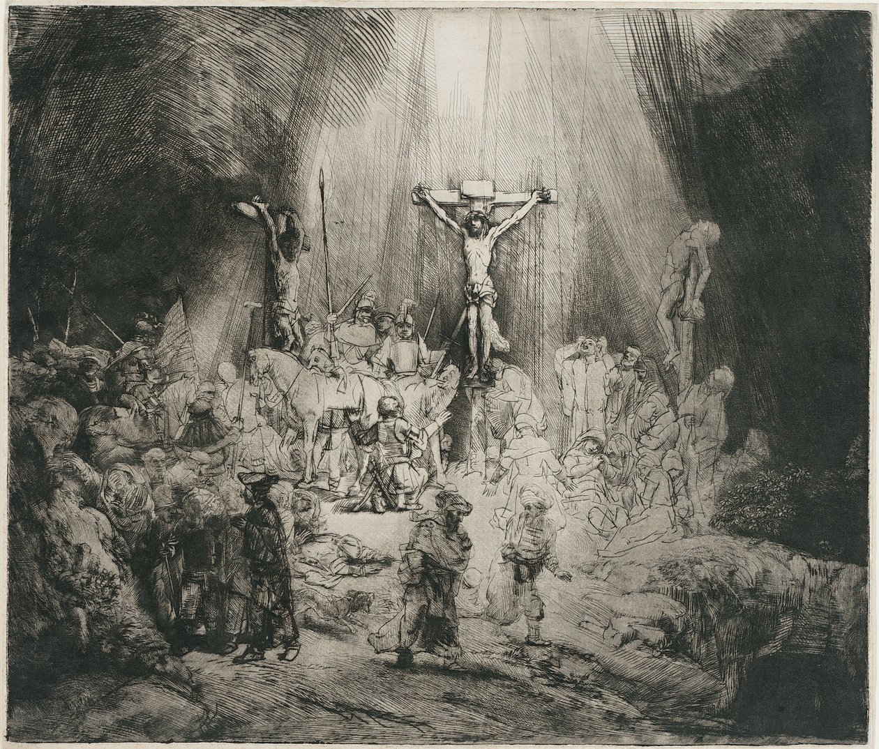 A három kereszt, c. 1653 alkotó: Rembrandt van Rijn