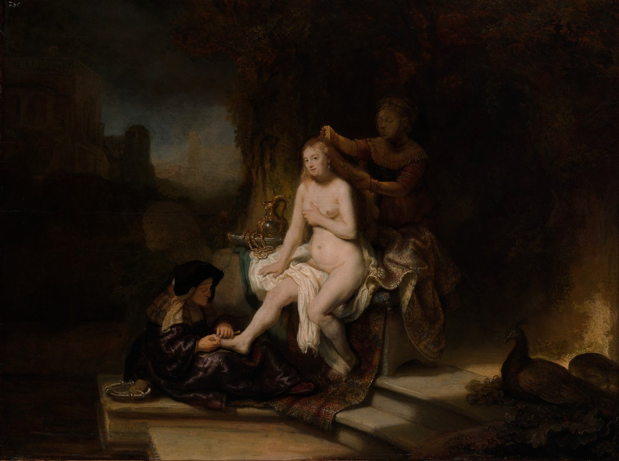 Batsabé vécéje, 1643. alkotó: Rembrandt van Rijn