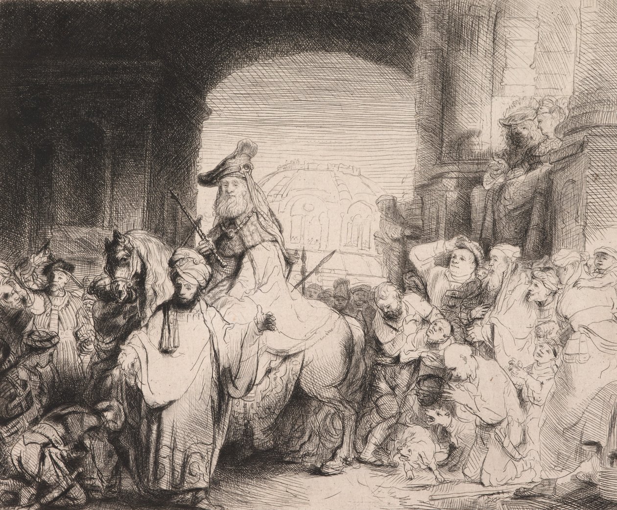 Mordechai diadala alkotó: Rembrandt van Rijn