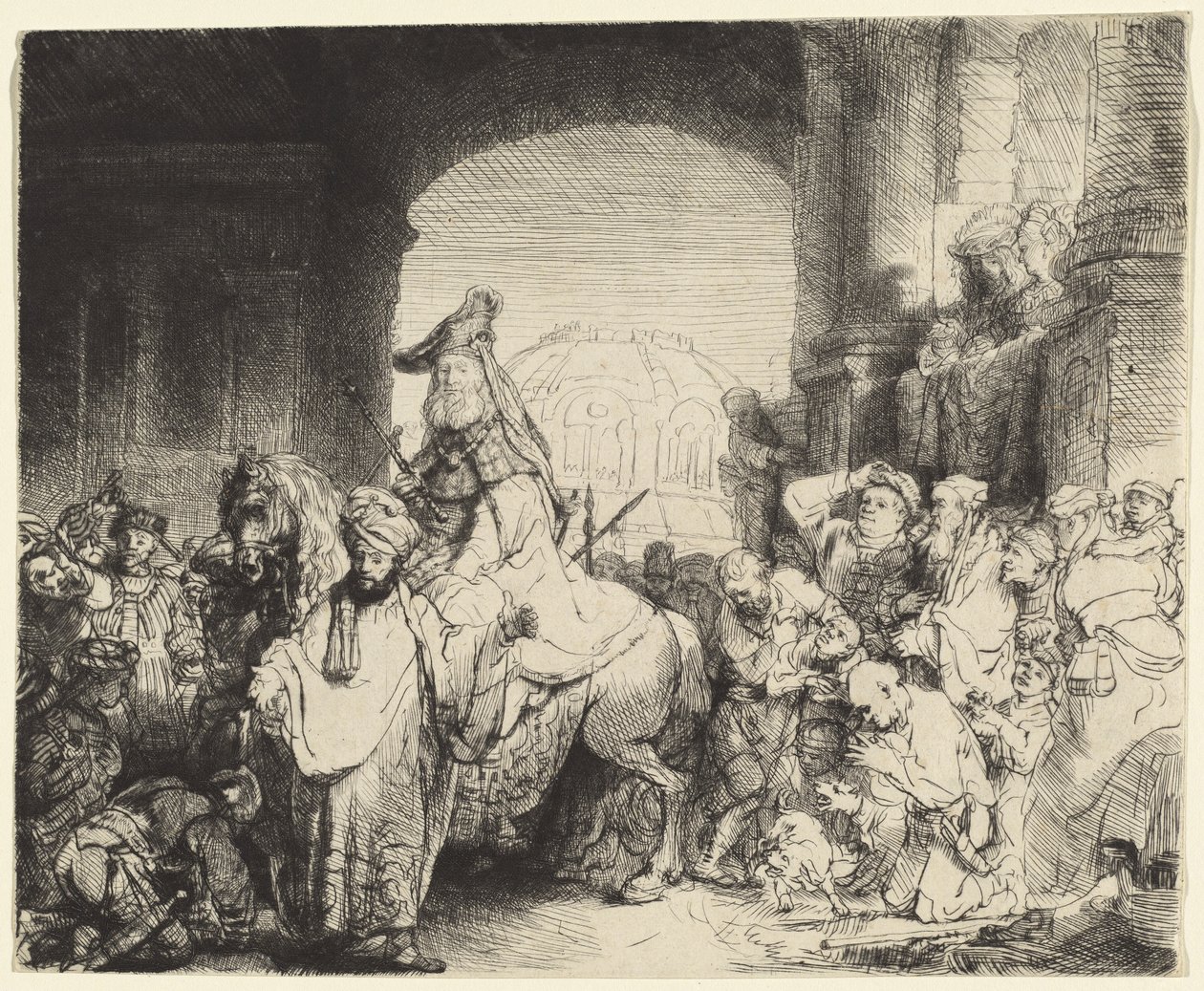 Mordechai diadala alkotó: Rembrandt van Rijn