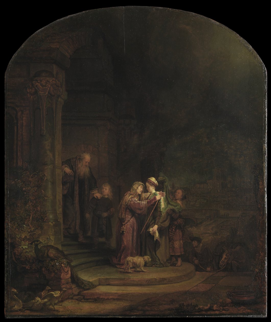 The Visitation, 1640 (olaj, cédrustábla) (lásd még: 5454147) alkotó: Rembrandt van Rijn
