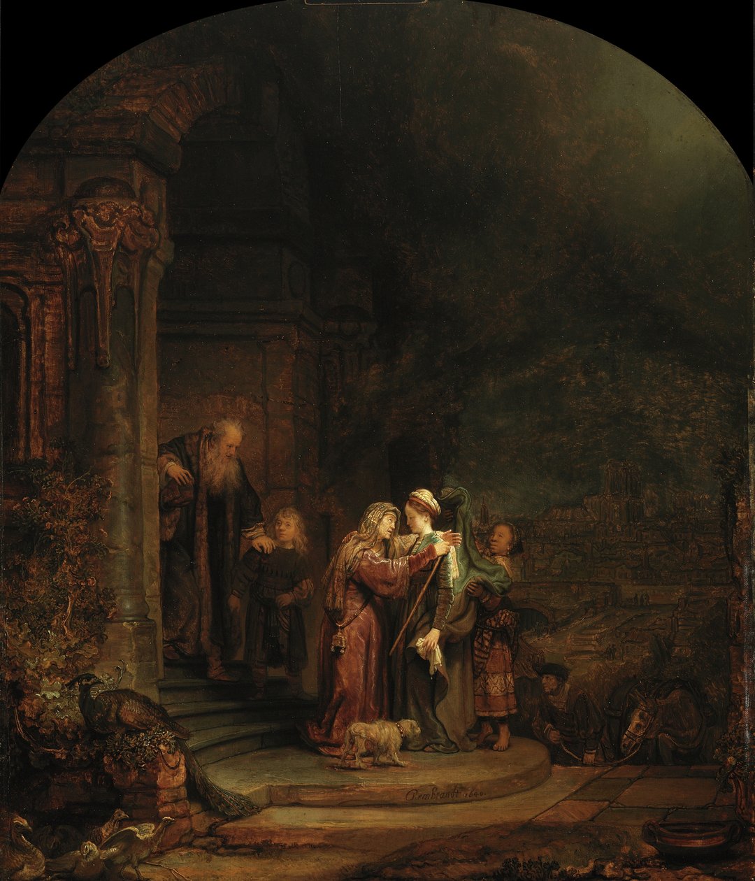 A látogatás, 1640 alkotó: Rembrandt van Rijn