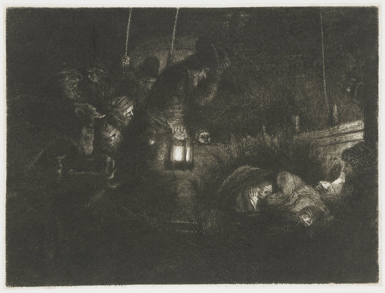 A pásztorok imádata: éjszakai darab alkotó: Rembrandt van Rijn