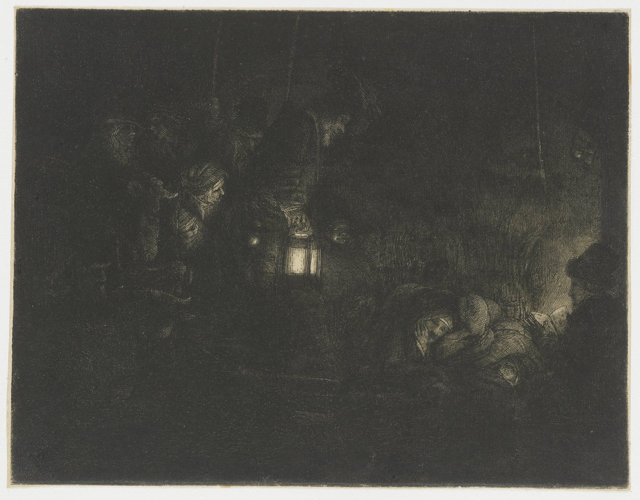 A pásztorok imádata: éjszakai darab alkotó: Rembrandt van Rijn