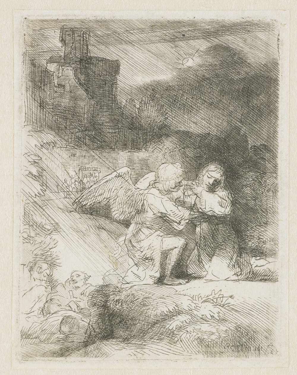 A gyötrelem a kertben alkotó: Rembrandt van Rijn