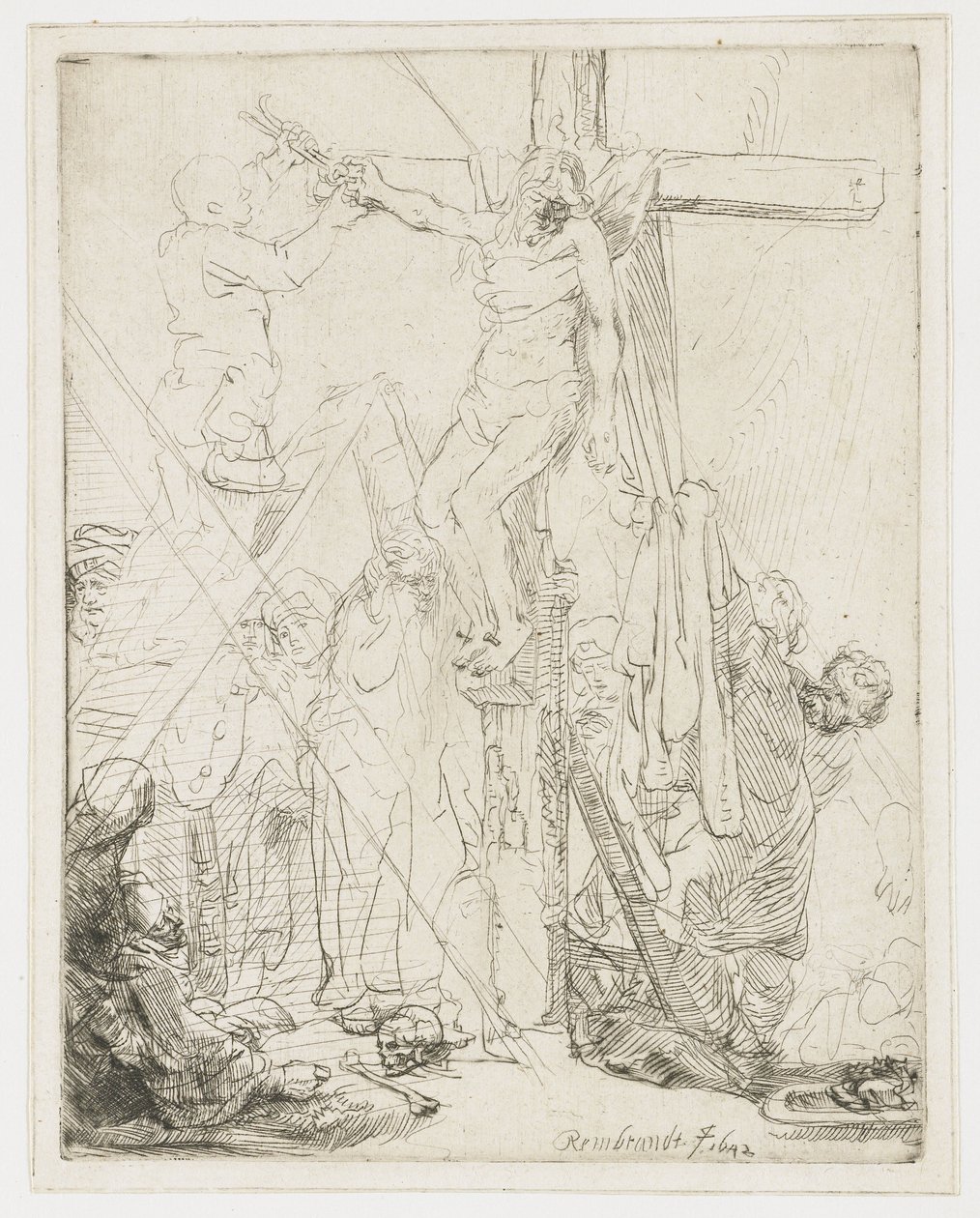 A keresztről való leszállás: vázlat alkotó: Rembrandt van Rijn