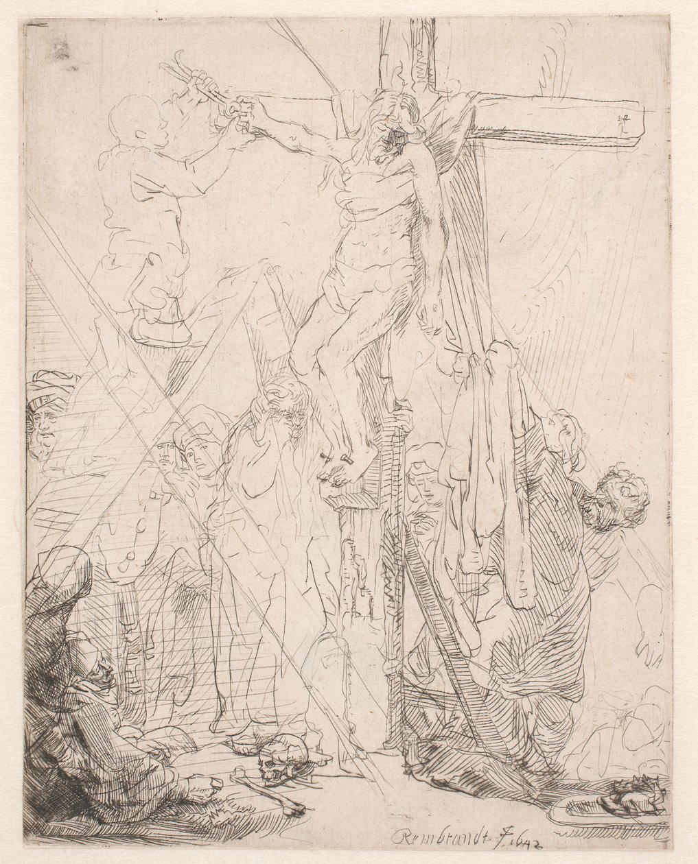 A keresztről való levétel: vázlat alkotó: Rembrandt van Rijn