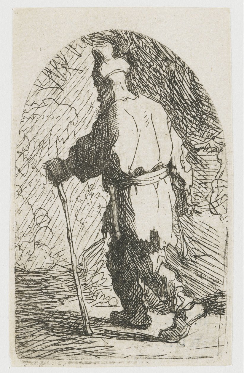 A menekülés Egyiptomba: vázlat: Szent József alkotó: Rembrandt van Rijn