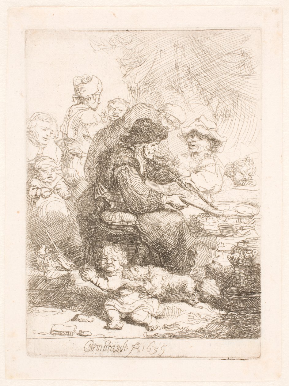 A palacsinta nő alkotó: Rembrandt van Rijn
