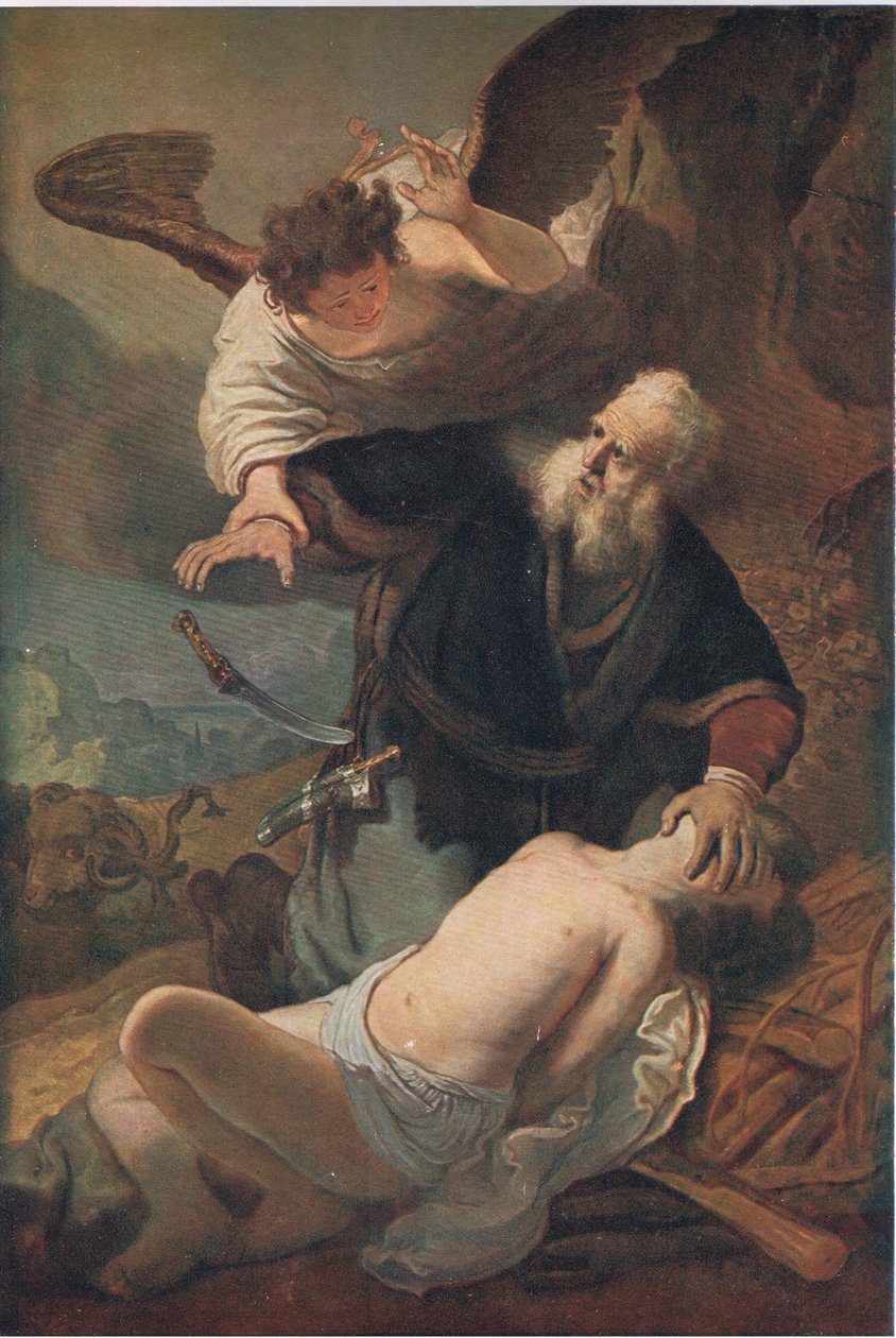 Isaac áldozata, Bibbys Annual, 1916-1917 alkotó: Rembrandt van Rijn
