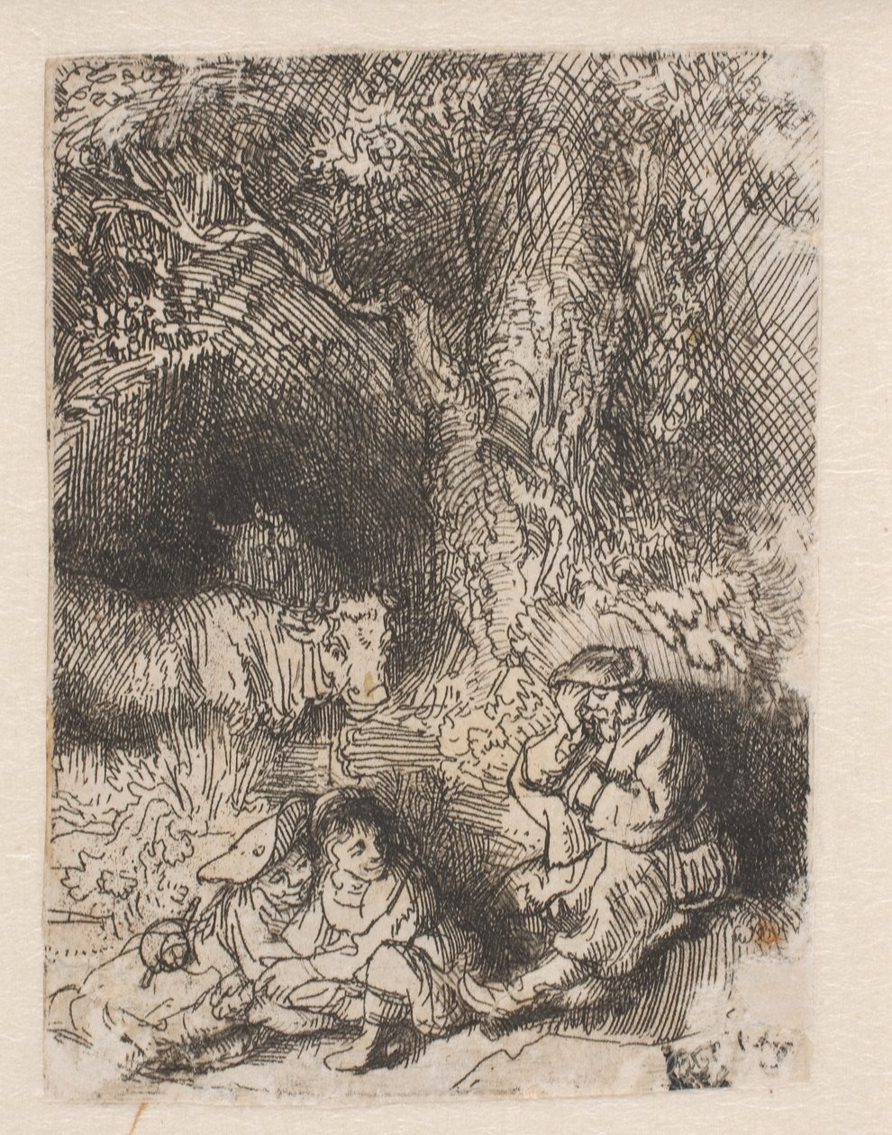 Az alvó pásztor alkotó: Rembrandt van Rijn