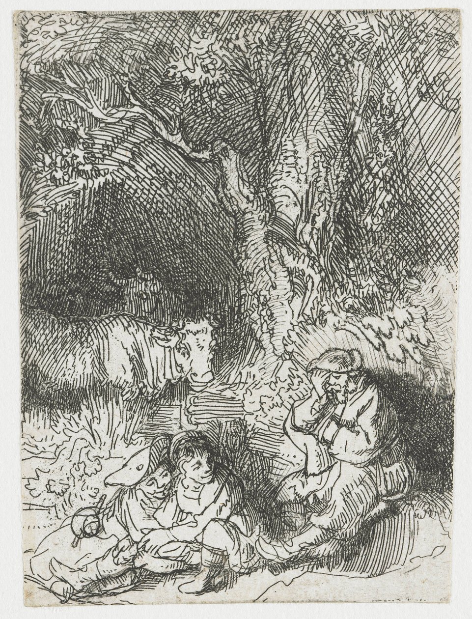 Az alvó pásztor alkotó: Rembrandt van Rijn