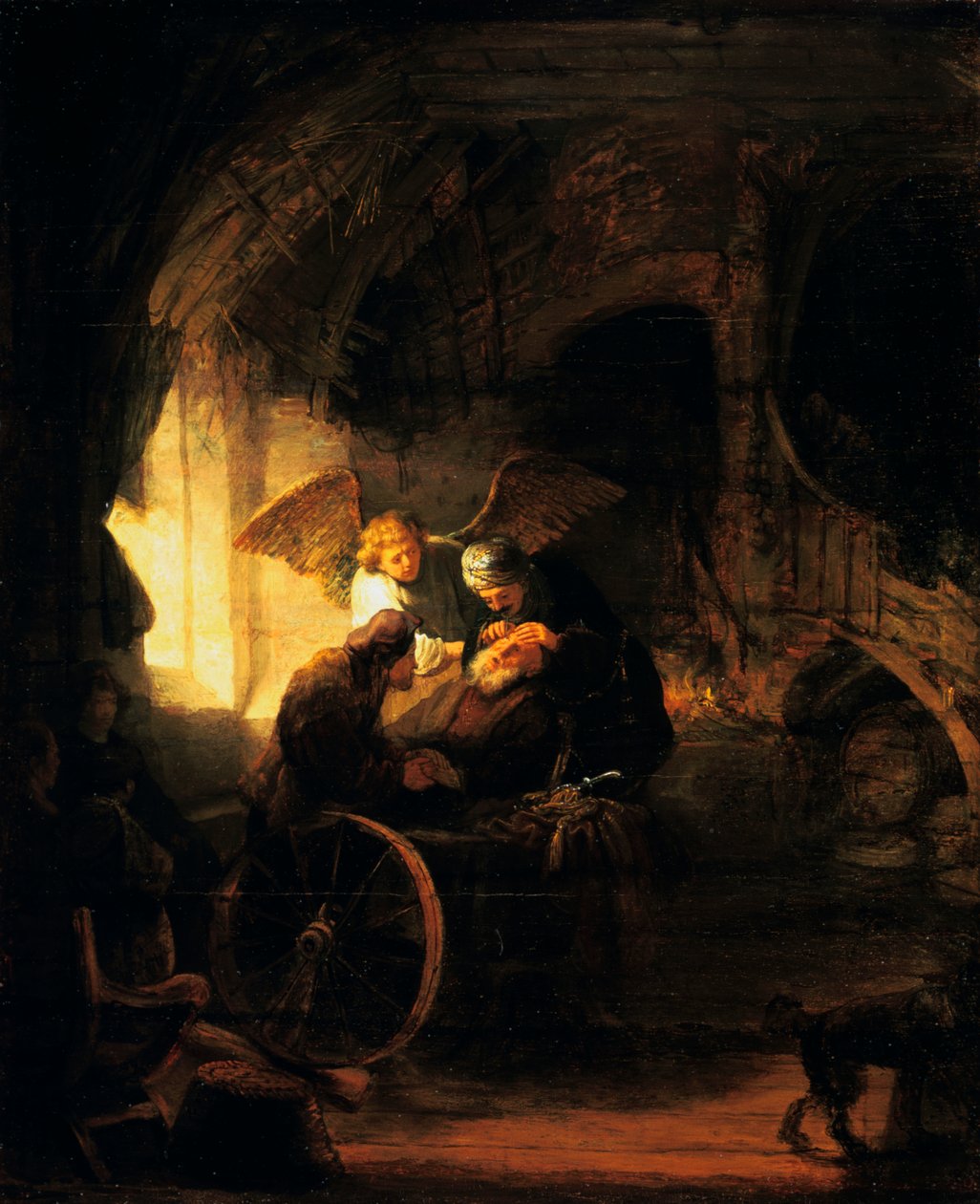Tóbiás visszaadja a látását atyjának, 1636 alkotó: Rembrandt van Rijn