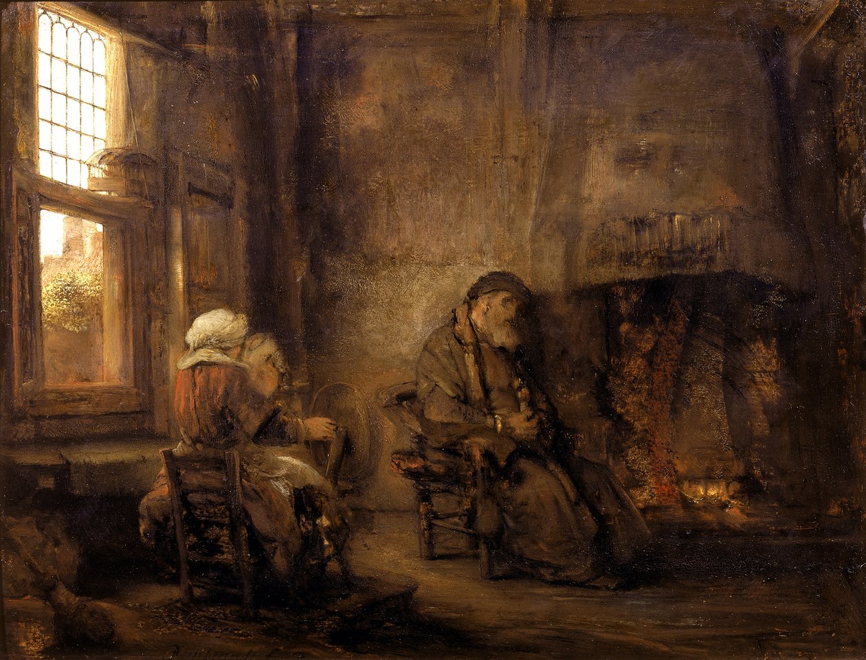 Tobit és Anna fiuk hazatérésére várnak, 1659 alkotó: Rembrandt van Rijn
