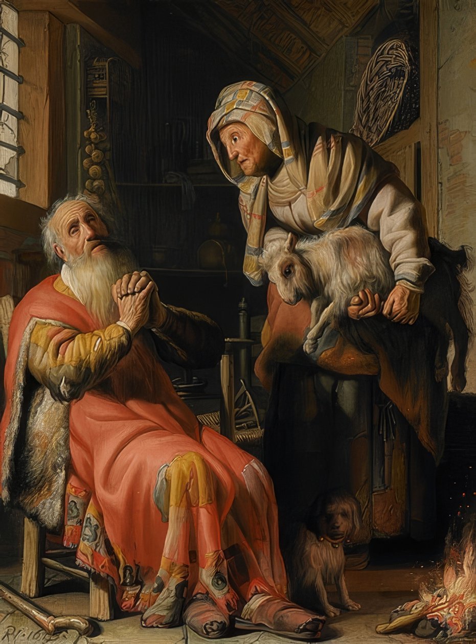 Tobit megvádolja Annát. 1626 alkotó: Rembrandt van Rijn