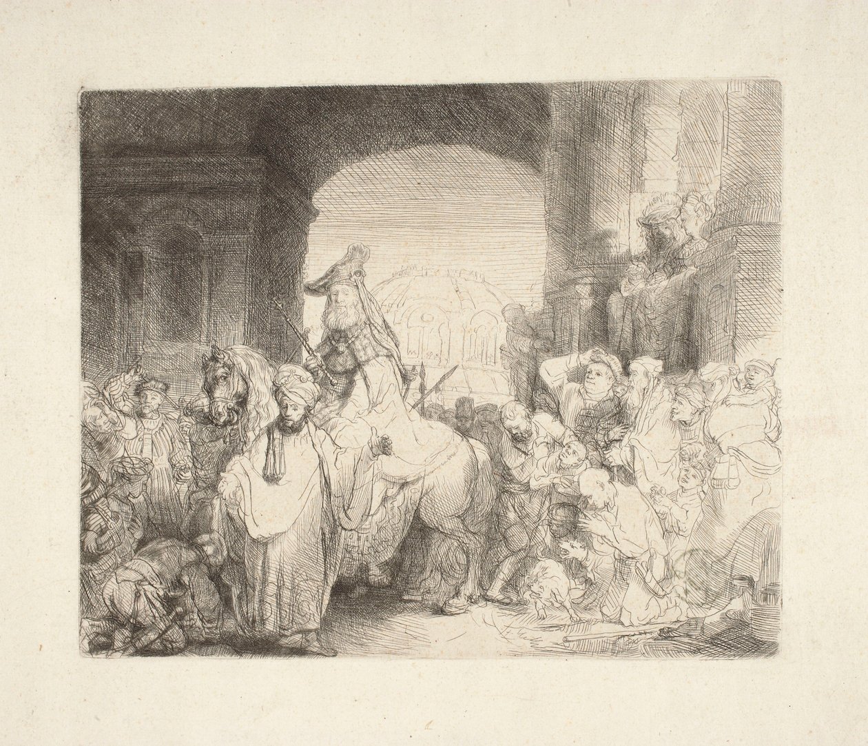 Mardocheus diadala alkotó: Rembrandt van Rijn