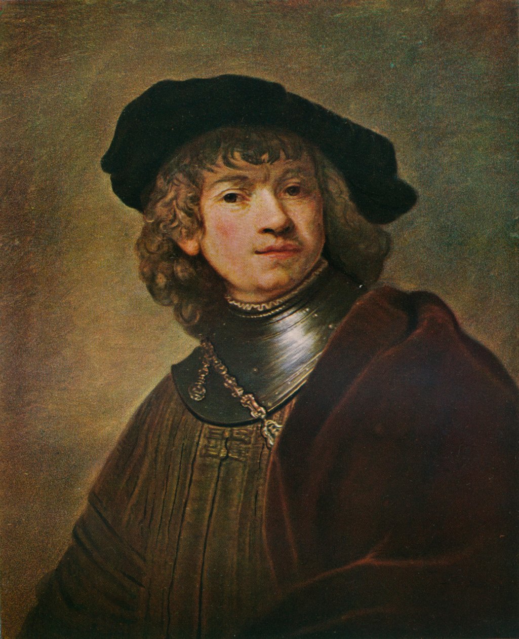 Tronie egy fiatalember szurdokban és sapkában, c1639 alkotó: Rembrandt van Rijn