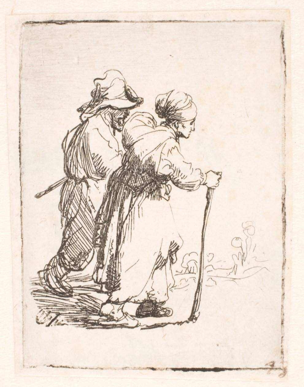 Két csavargó, egy férfi és egy nő alkotó: Rembrandt van Rijn