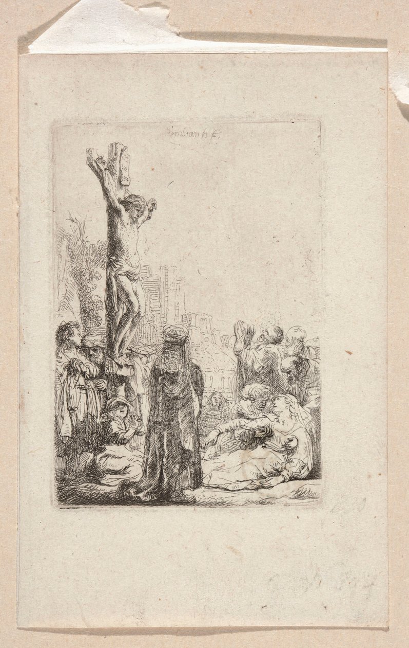 A keresztre feszítés (Kis lemez) alkotó: Rembrandt van Rijn