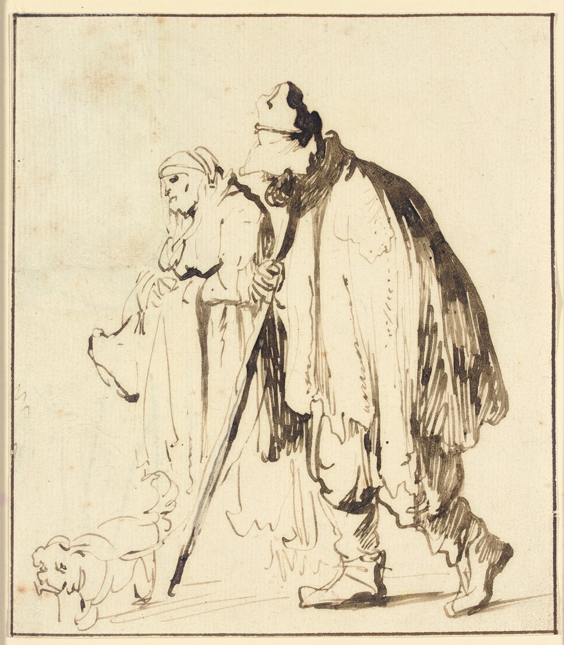 Vándor pár kutyával alkotó: Rembrandt van Rijn