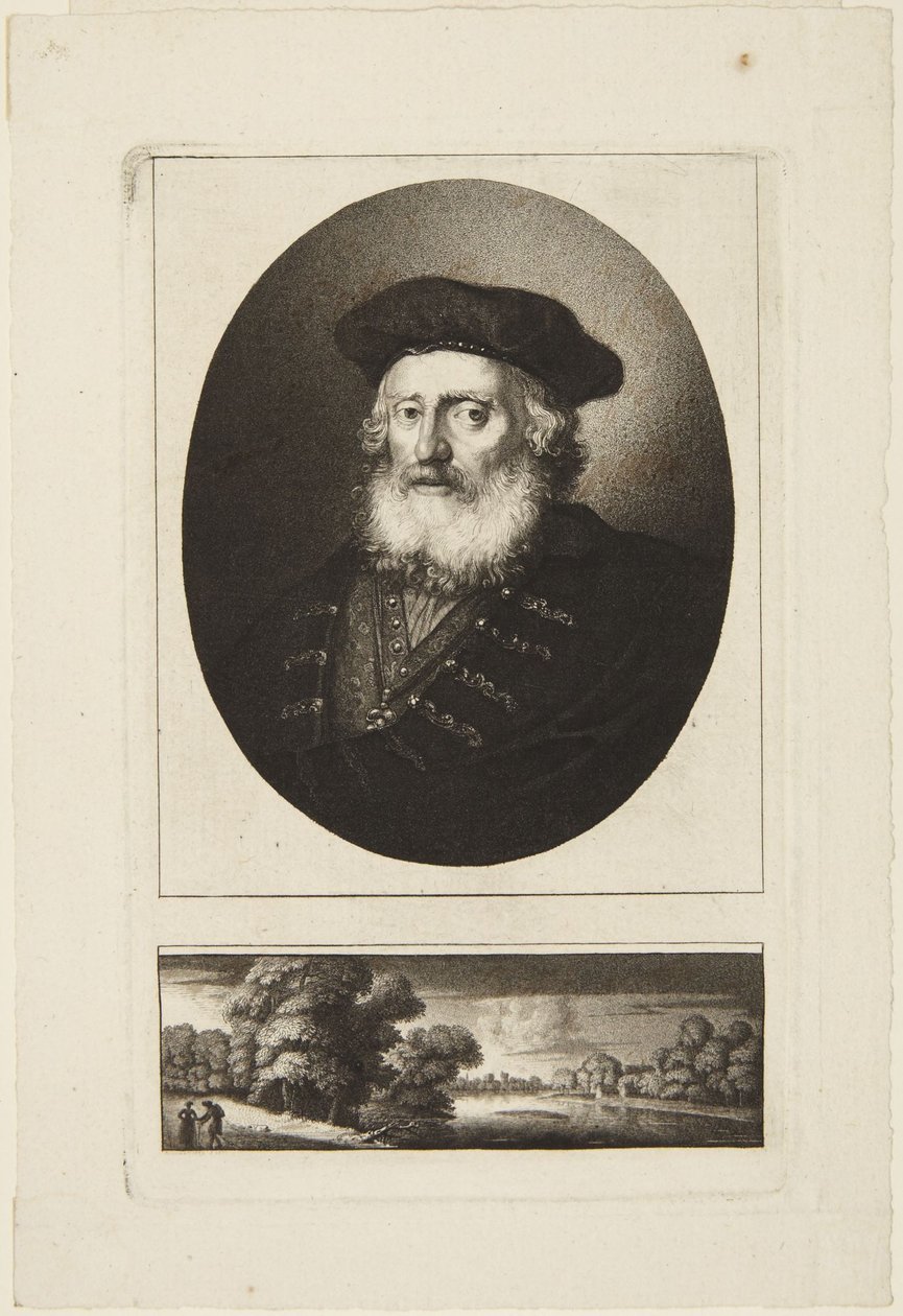 Idős férfi sapkában alkotó: Rembrandt van Rijn