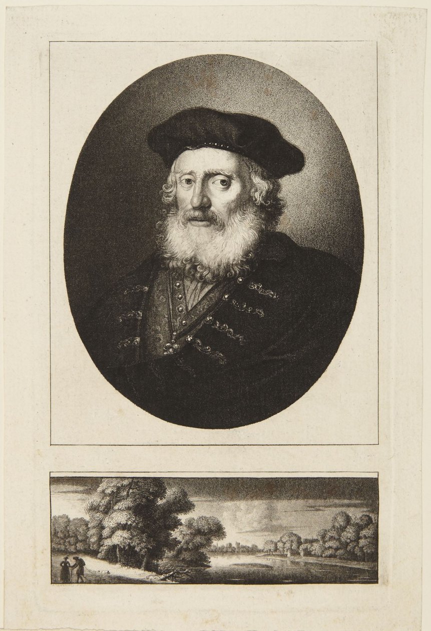 Idős férfi sapkában alkotó: Rembrandt van Rijn