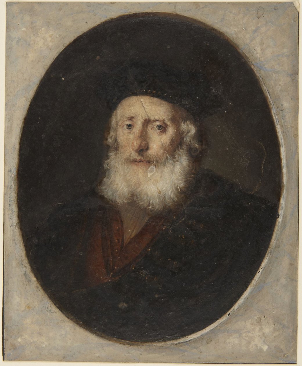 Idős férfi toque sapkában alkotó: Rembrandt van Rijn
