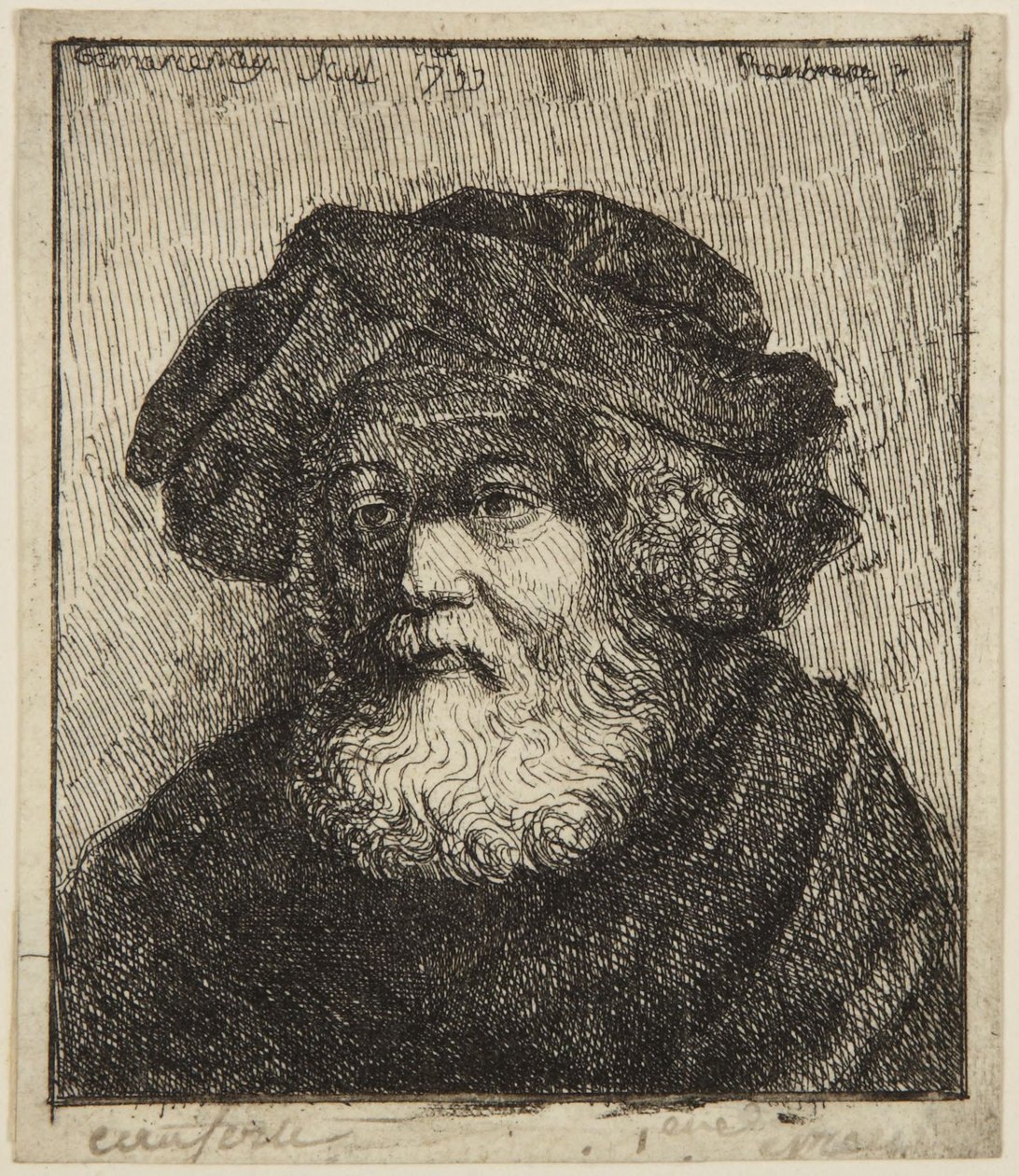 Öregember sapkában alkotó: Rembrandt van Rijn